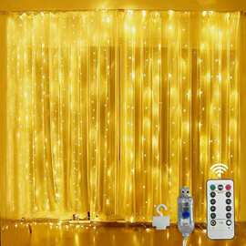 led铜丝窗帘灯防水仙女彩灯串USB供电定时遥控器房间装饰铜线串灯