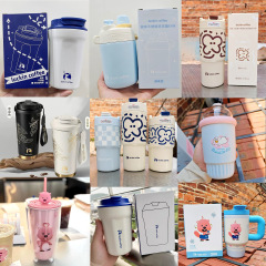 ラッキン ステンレスコーヒーカップ コーヒーカップ 魔法瓶カップ コールドカップ ポータブルカップ 高価値 シンプルスタイルカップ