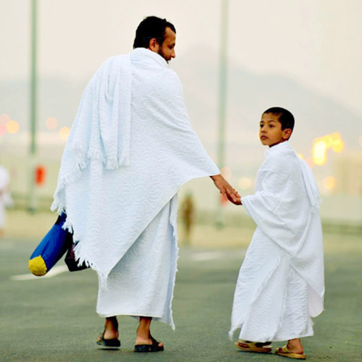 Пустынно-паломнический шарф Мекка горячих продаж,Ihram костюм для хаджа, вестм средней东方ский мужской однотонный двухш្ញьник