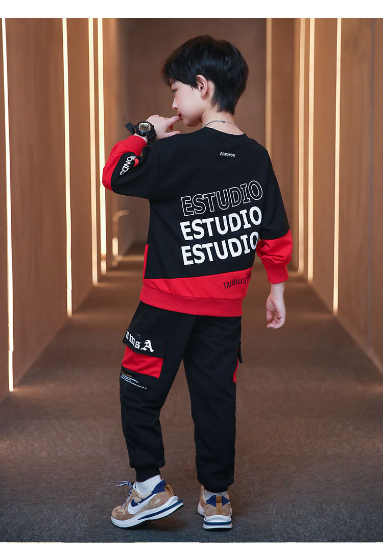 Ensemble deux pièces de pull de sport pour garçons et filles, printemps et automne 2023, coréen_voghion.com