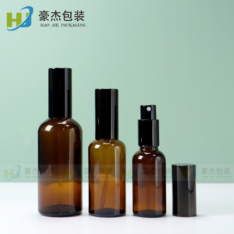 现货30ml50ml100ml茶色精油瓶化妆水喷雾瓶补水保湿瓶18牙口