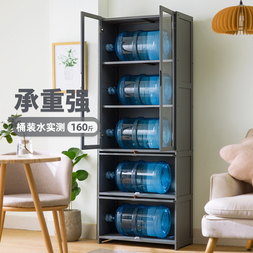 Sideboard wine cabinet kitchen cabinet storage cabinet with door dustproof cupboard tea cabinet side cabinet storage cabinet household bamboo