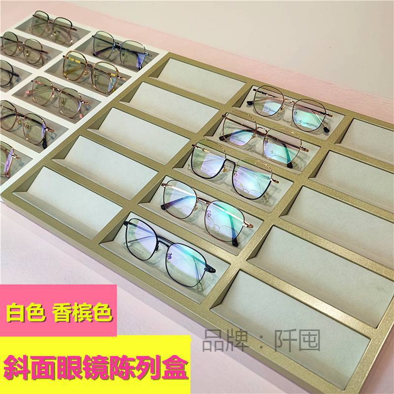 도매 안경 가게 페인트 경 사진 나무 팔레트 디스플레이 랙 디스플레이 소품 안경 보관 선반 선글라스