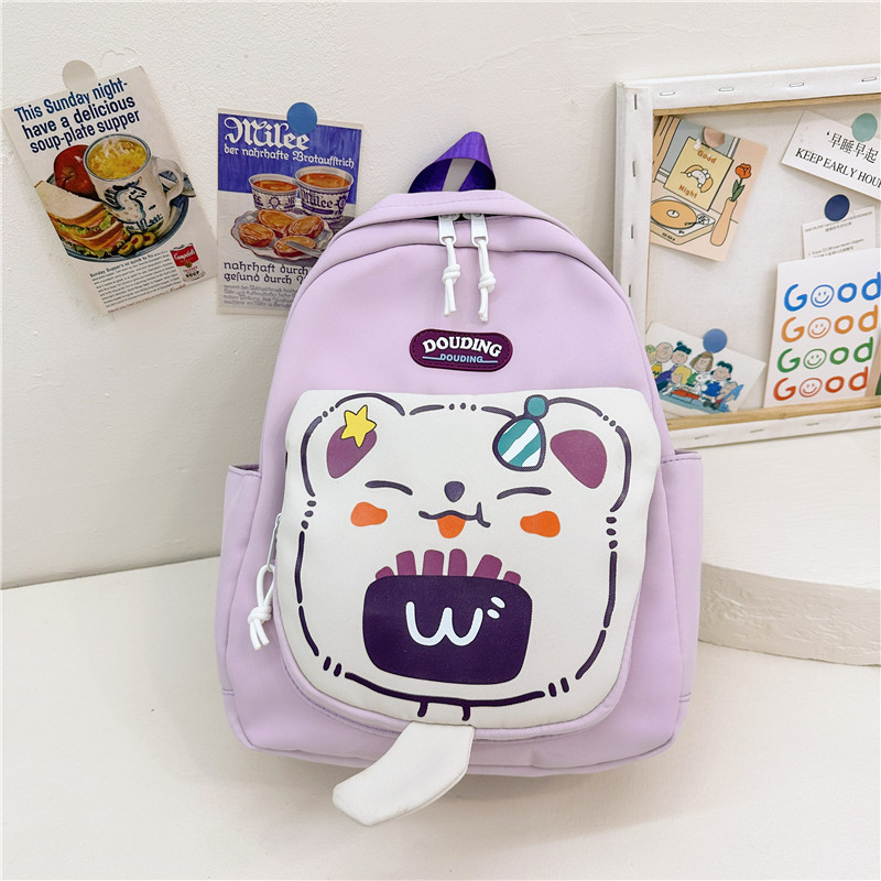 Mochila escolar de gran capacidad de dibujos animados lindos osos para niños y niñas, mochila de viaje ligera para niños