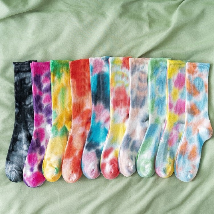 Tie-Dye Multicolor Mid-Calf Socks Trendy High-Top Fashion Socks Sports Mid-Calf High Socks Wholesale Trendy Versatile Tie-Dye Multicolor Mid-Calf Socks Trendy High-Top Fashion Socks Sports Mid-Calf High Socks Wholesale Trendy Versatile