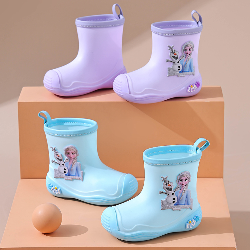Botas de lluvia de verano para niños antideslizantes con suela suave para niños trapos fríos anti olor para niños de dibujos animados para niños zapatos de lluvia para niños