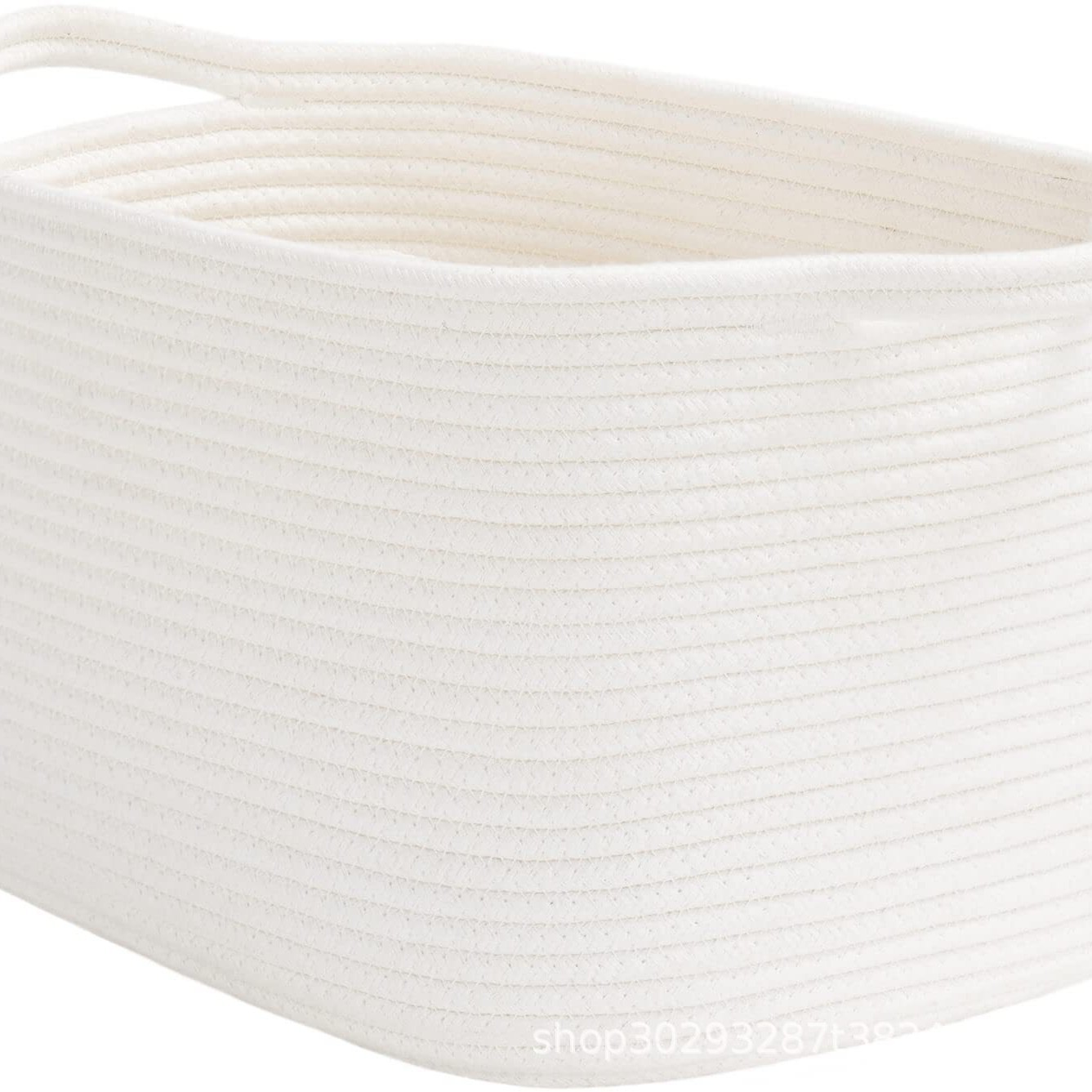 Amazon Hot Sale Cesta de ropa sucia de cuerda de algodón casera gran Cesta de almacenamiento de algodón Cesta de juguetes Cesta de almacenamiento