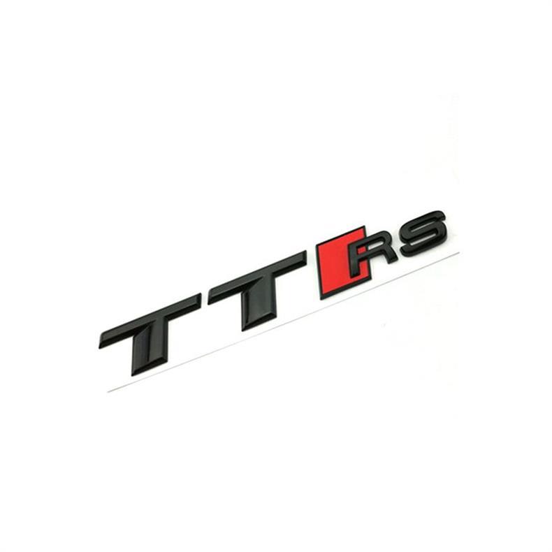 Audi TT car emblem modification: TTS black lettering emblem, center grille emblem, TTRS logo sticker, rear emblem, Sline side sport emblem sticker