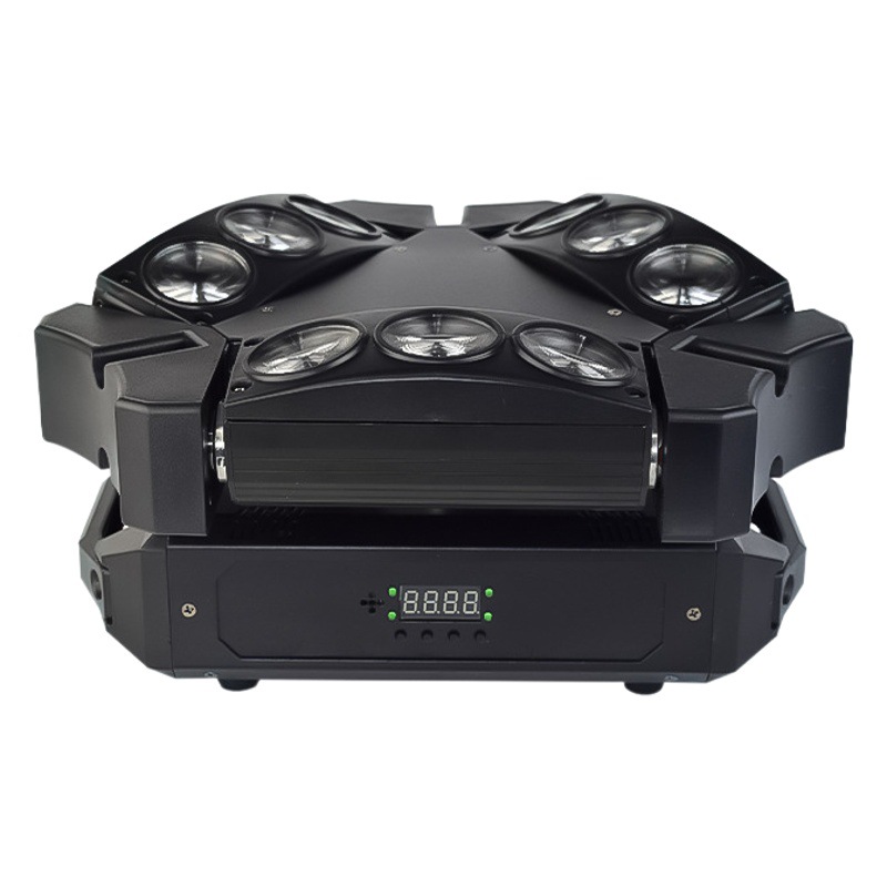 Nueve cabezas pájaro haz de luz etapa led de nueve ojos Araña barra de luz de la barra láser giratorio proyector KTV luz de flash