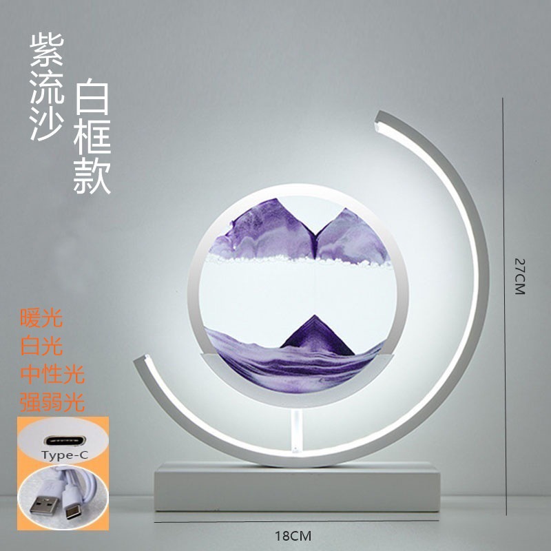 Pintura de arenas movedizas transfronterizas creativas, decoración, decoración, paquete de material de bricolaje hecho a mano, luz ambiental, regalo, luz nocturna