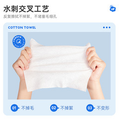 80-Piece Thickened Pearl-Texture Pure Cotton Face Wipes – Pull-Out Soft Cotton Tissues for Beauty & Cleansing