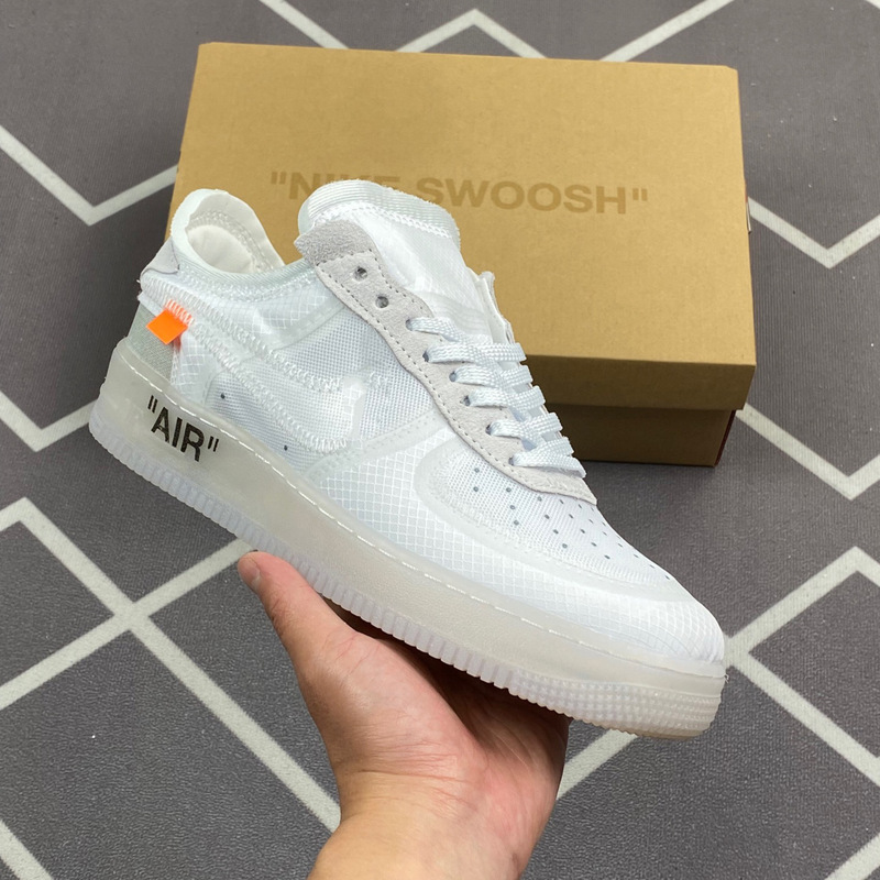 純正オリジナル OFFxAir Force OW 共同ブランド エア フォース ワン メッシュ クラシック ロートップ 多用途 カジュアル スポーツ スニーカー|undefined