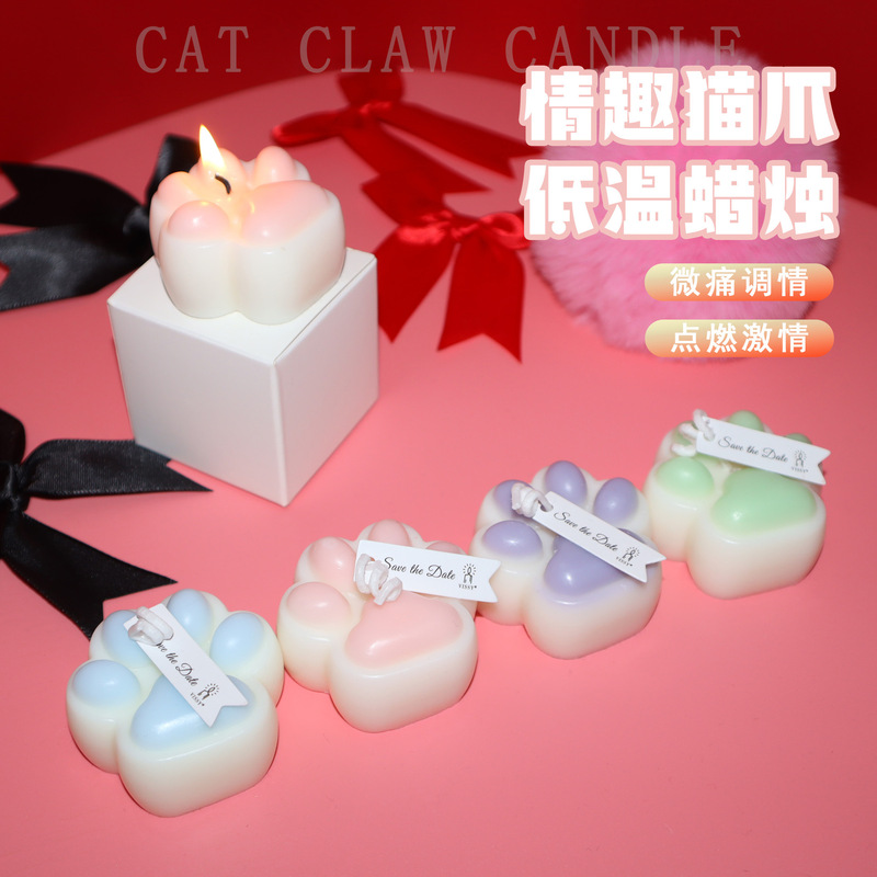 Sexy cat claw low temperature candle sm soybean wax couple foreplay flirting props adult sex punishment supplies