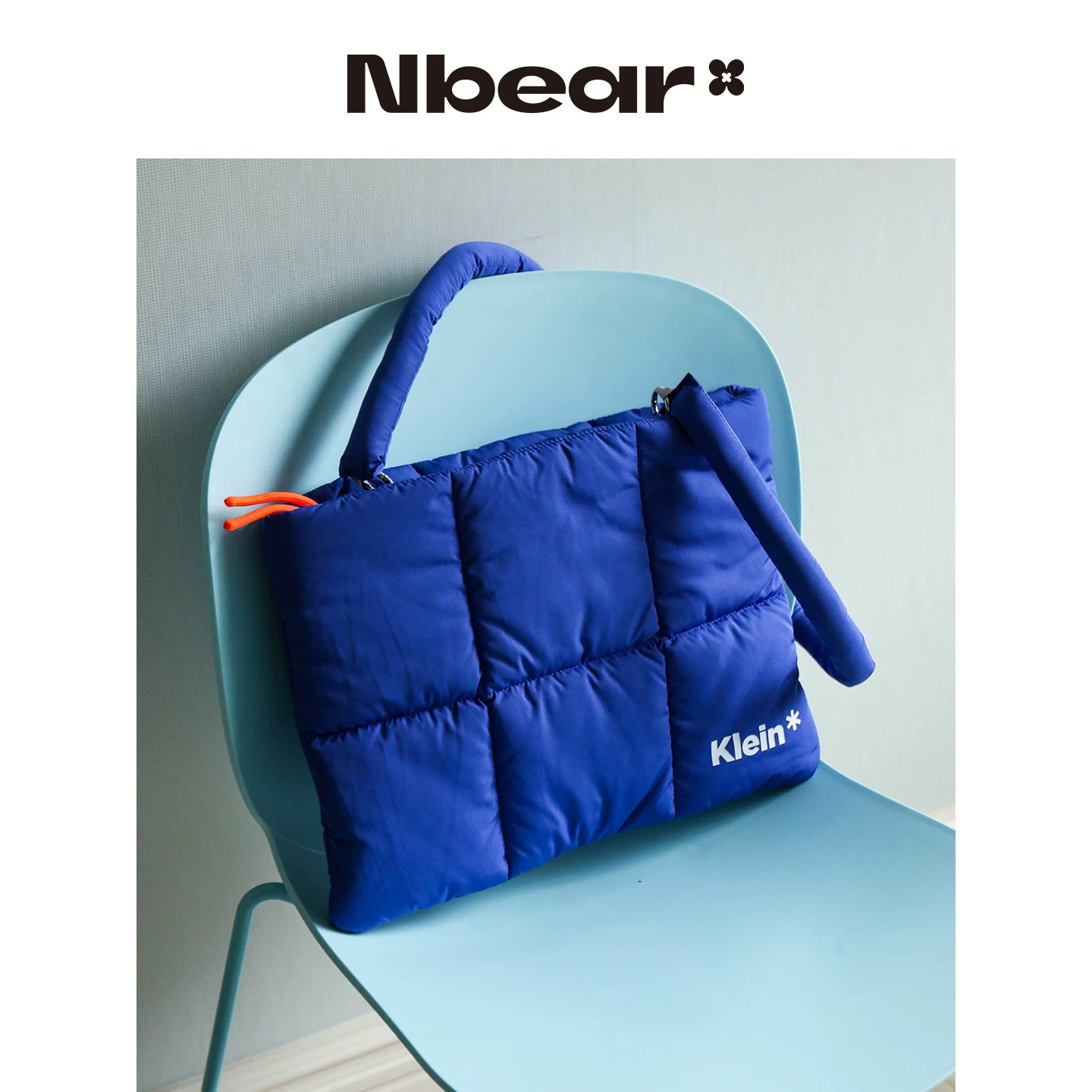 Klein Blue Quilted Computer Sleeve Bag 11/14/ 16inch iPad Tablet Laptop Storage Bag