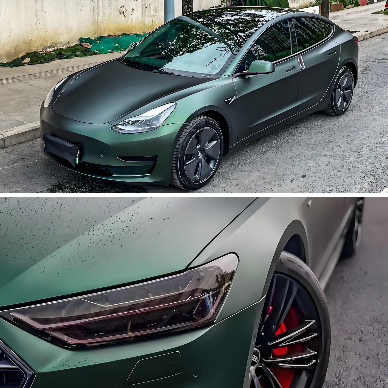 Cross-Border Supply of High-Quality Tpu Color-Changing Film Ppf Satin Green Car Paint Protection Film Anti-Scratch Self-Healing