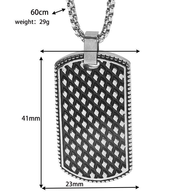 wholesale retro brand pendant titanium steel necklace Nihaojewelry