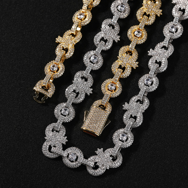 copper unlimited necklace with zircon hip-hop style