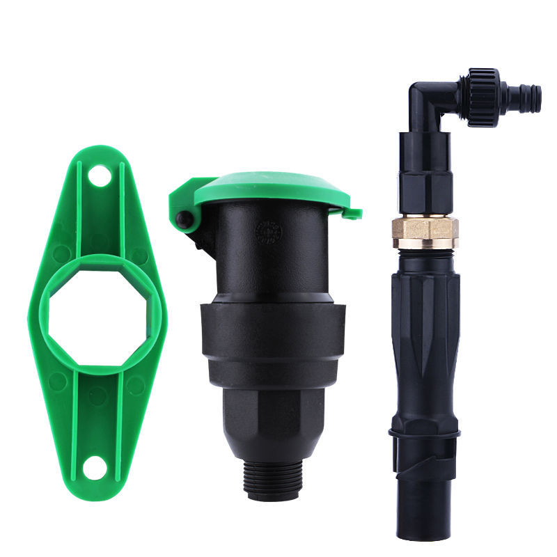 Garden Quick Valve Greening Extractor Ground Plug Residential Lawn Hose Water Connector Key Rod 6 Points 1 Inch_voghion.com