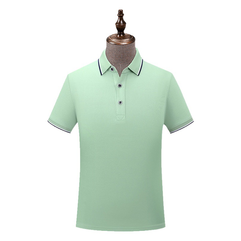 200g 40 unids sensación fresca transpirable no deformación verano solapa manga corta de hielo seda Polo camiseta herramientas impresión personalizada