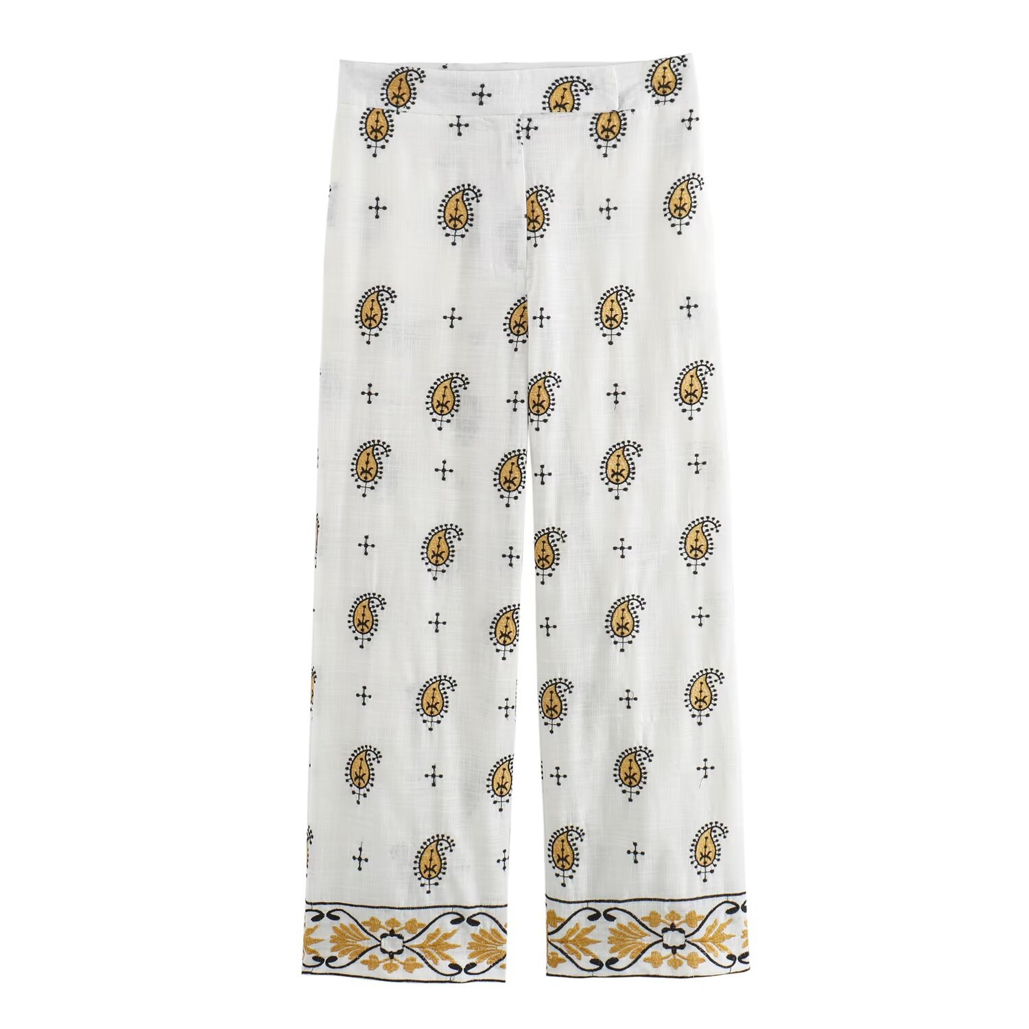 Women's clothing 2024 summer new embroidered cardigan suit jacket wide leg pants set_voghion.com