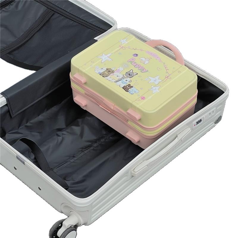 2023 nuevo equipaje Portátil Bolsa de cosméticos de gran capacidad portátil de dibujos animados lindo caja de almacenamiento de cosméticos