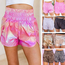 跨境爆款ebay亚马逊夏季新款女装三分裤欧美时尚格子数码印花短裤