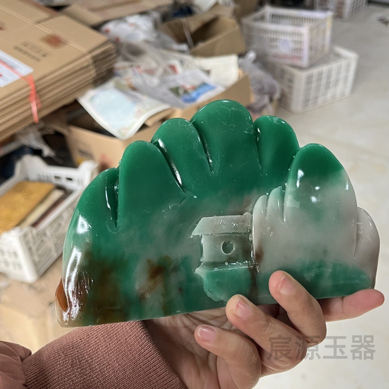 QUARTZITE 합성 장식품 모방 DUSHAN 옥 조각 풍경 장식품 홈 풍수 공예 선물 옥 장식품