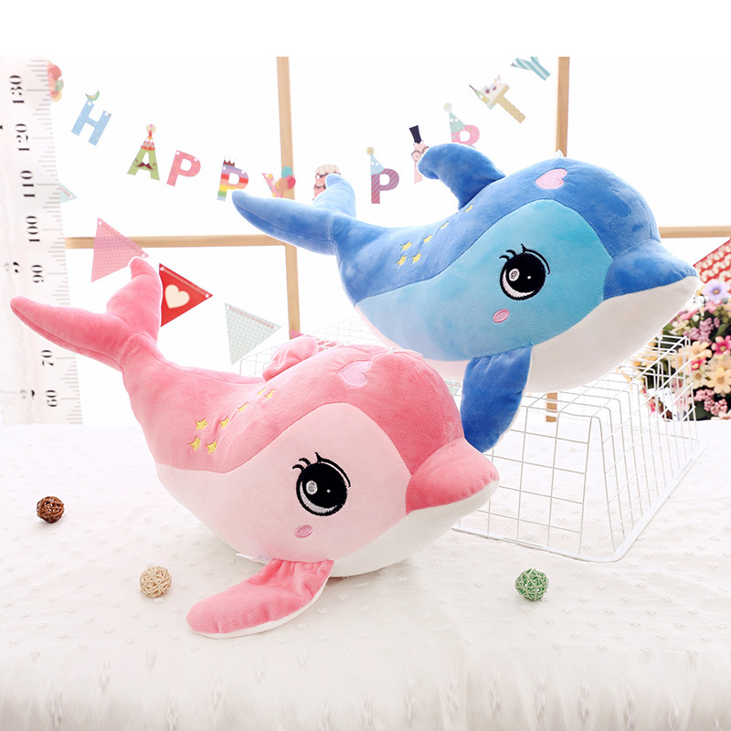 Dolphin Plush Ocean Doll Children's Toy Nap Pillow Cartoon Toy Wholesale Can Add Logo Super Cute