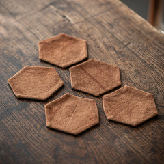 草木扎染手作織物手縫杯墊百搭茶配件杯托鐵壺隔熱墊壺承墊養壺墊