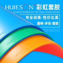 辉胜彩色乒乓球胶皮彩虹多色套胶反胶高弹海绵初学训练基础胶皮