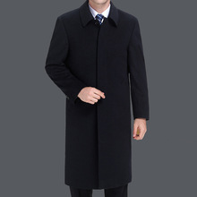 同款中年男羊毛大衣加厚中老年人爸爸装羊毛呢大衣父亲中长款外套