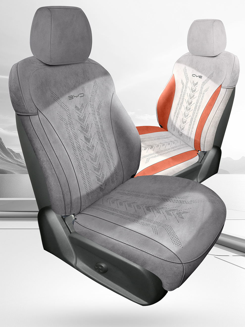 Byd Hiace 05Dmi Special Car Seat Cushion, Universal Seat Cover for All Seasons, Suede Leather Ventilated Saddle Cushion Seat Cover