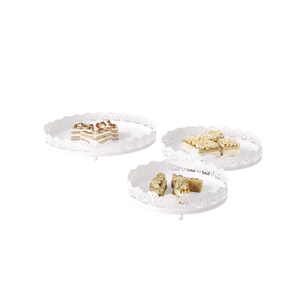 Juego de Soporte para Pasteles de Hierro para Mesa de Postres, Bodas y Cumpleaños