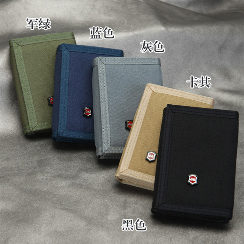 2023 nueva moda retro corto jemiru billetera de lona tríptico estudiante tela cremallera cartera monedero titular de la tarjeta