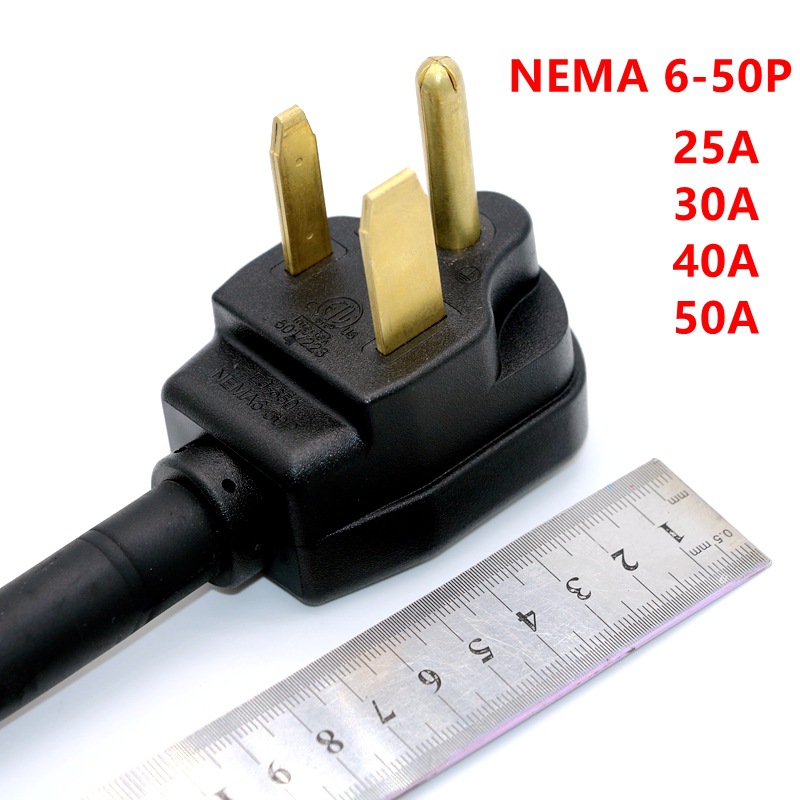 nema 6‑50P 250V大功率美标电源线SOOW/SJOW/SJTW美规重型橡胶线
