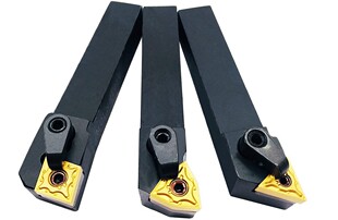 3Pcs Cnc Lathe External Indexable Carbide Turning Tool Set with Indexable Carbide Inserts