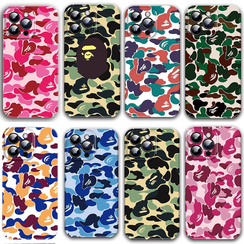 Camouflage Ape Head Apple 17 Mobile Phone Case Iphone14 Anti-Fall 12Promax Cartoon 11 Film Ip13 Ultra-Thin Camouflage Ape Head Apple 17 Mobile Phone Case Iphone14 Anti-Fall 12Promax Cartoon 11 Film Ip13 Ultra-Thin