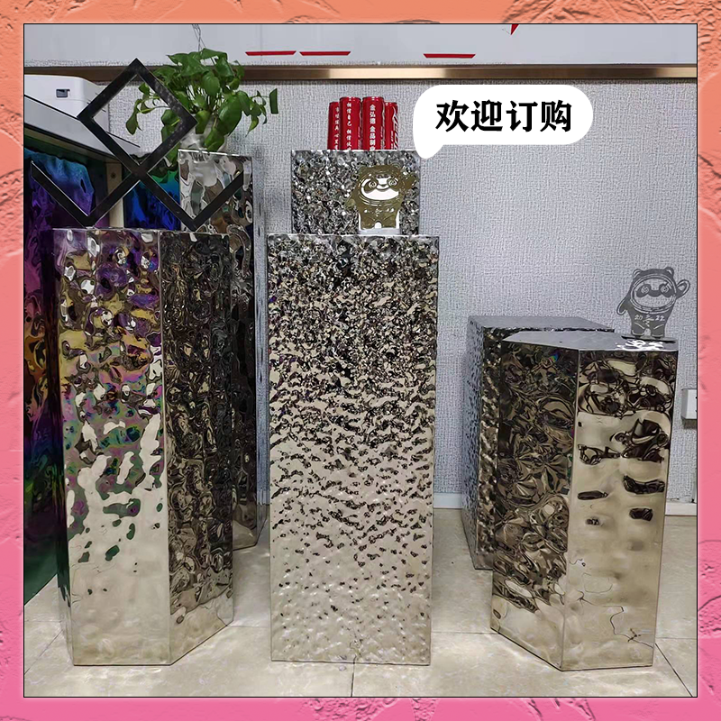Stainless Steel Water Ripple Board KTV Ceiling Silver Mirror Decorative Board Background Wall Metal Veneer Wave Board