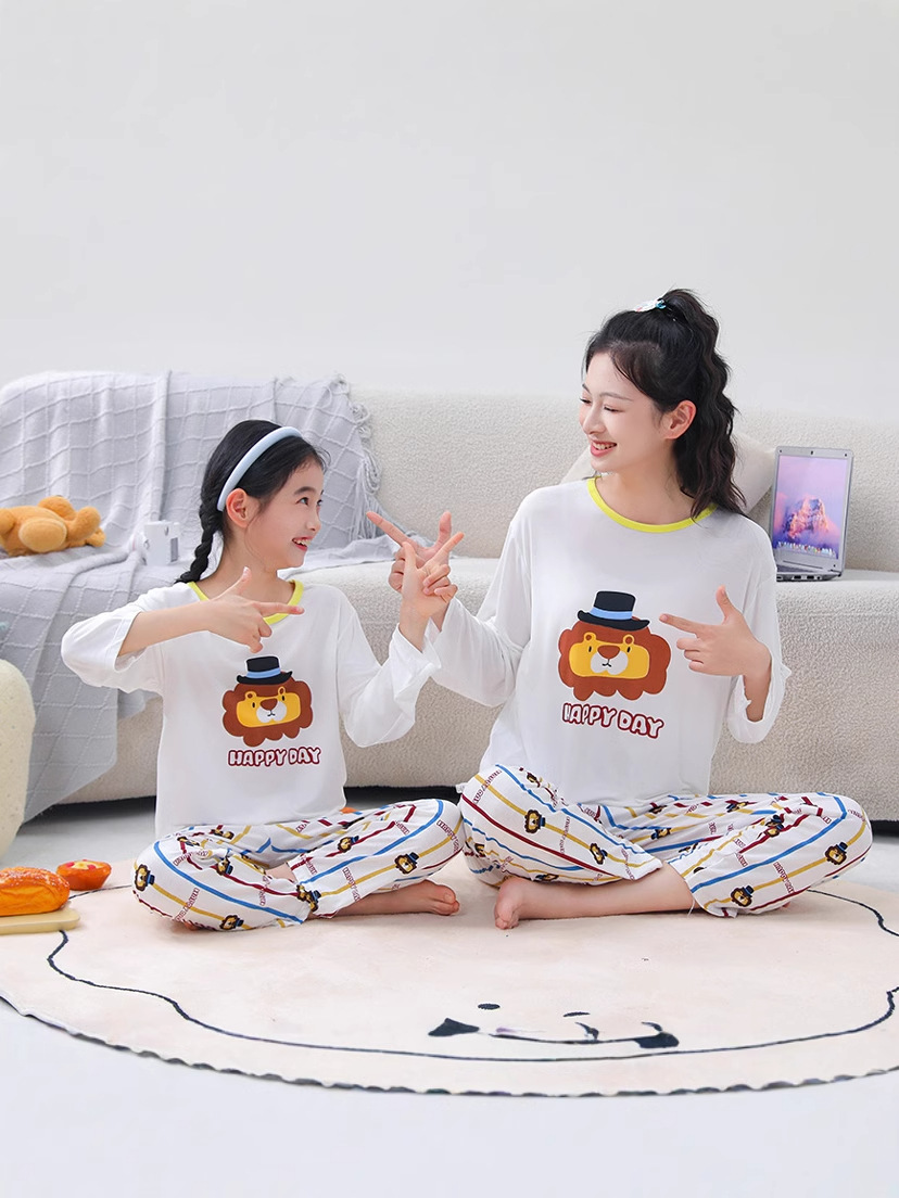 Nueva ropa de aire acondicionado modal suelta y deshuesada ropa para niños traje de servicio a domicilio para niños de manga corta pijamas para niñas de manga larga