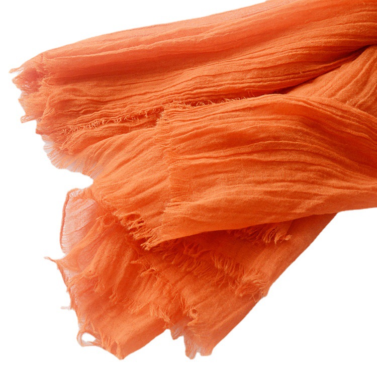 Bufanda monocromática de algodón y lino de estilo coreano para mujer bufanda de algodón de color puro de seda súper suave chal de gran tamaño