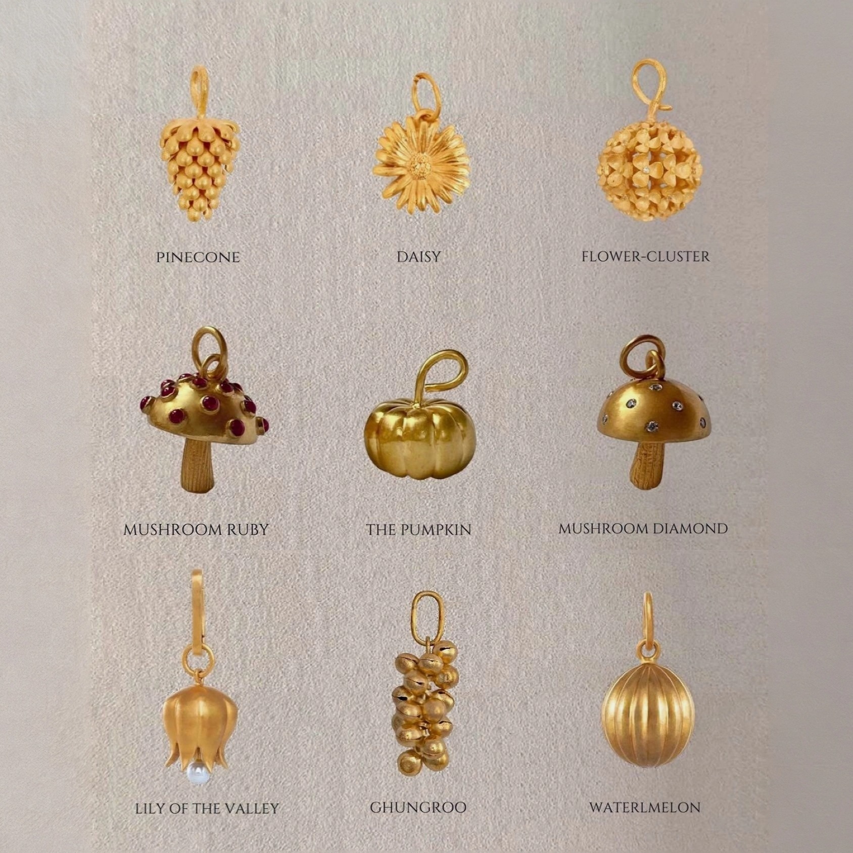 欧美不锈钢蘑菇南瓜吊坠配件DIY基础活口链炉内真空电镀18K金保色