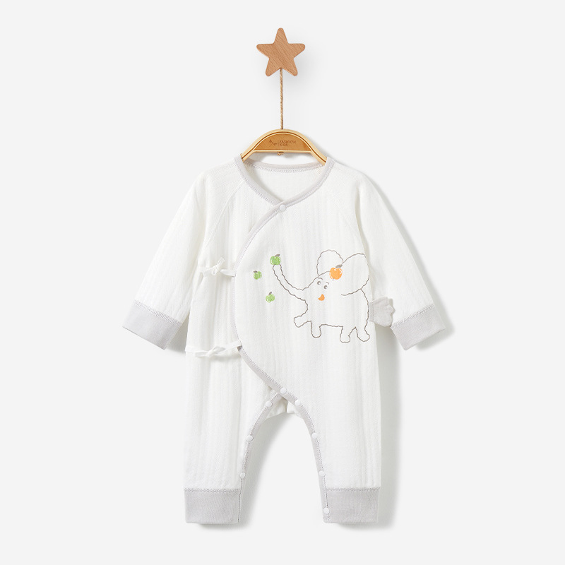 Ropa de recién nacido para primavera, otoño e invierno, pelele de algodón puro para principios de primavera, unisex, mono cálido para bebés.
