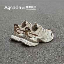 奥古狮登厚底老爹鞋女2025新款冬季户外跑步鞋轻便运动爬山休闲鞋
