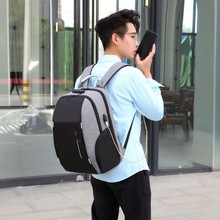 跨境多功能男士双肩包大容量轻便旅行包防盗锁可套拉杆休闲双肩包