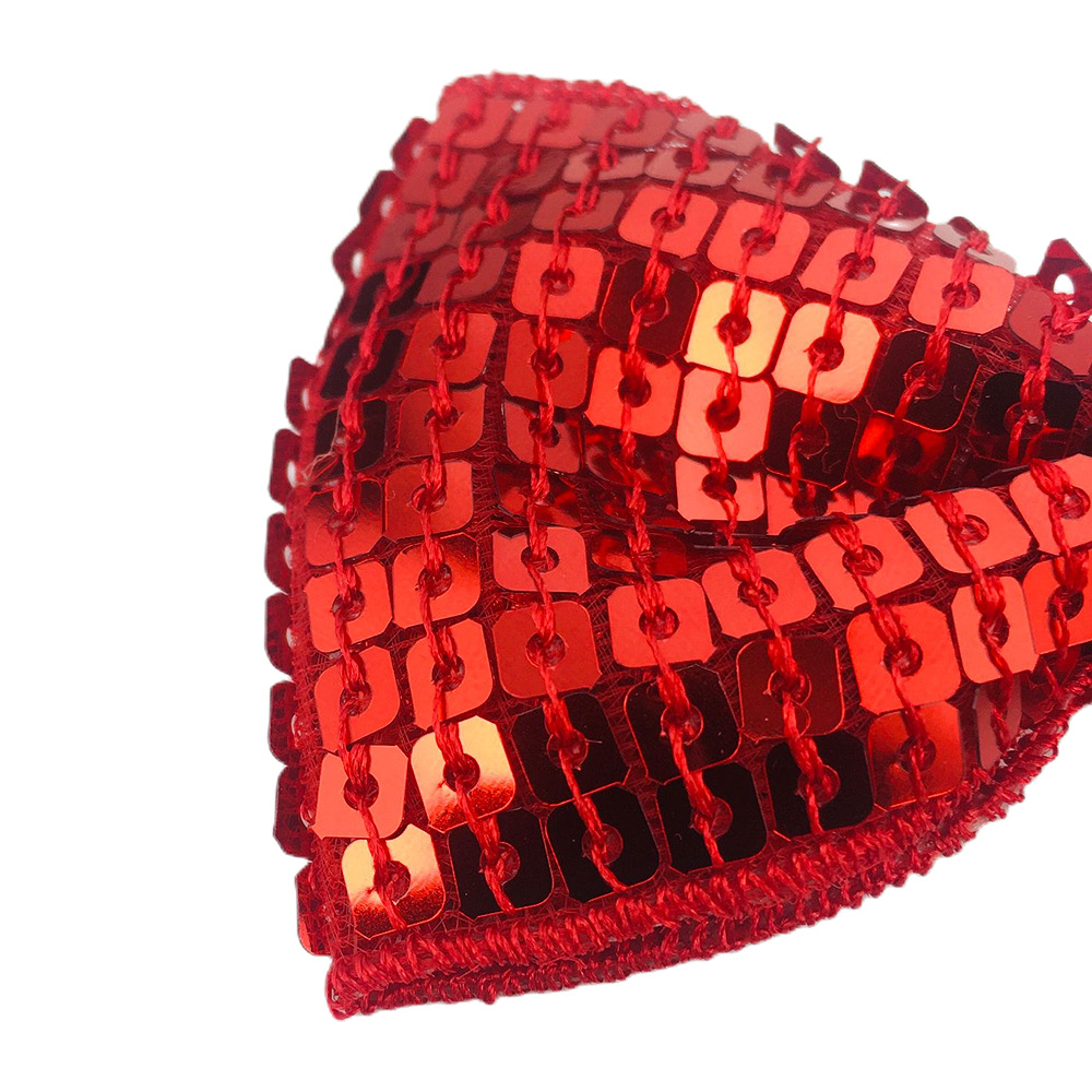 Comercio exterior tienda en línea suministro de doble cara flash bordado lentejuelas arco horquilla 19 colores en stock etapa accesorios para el cabello niños