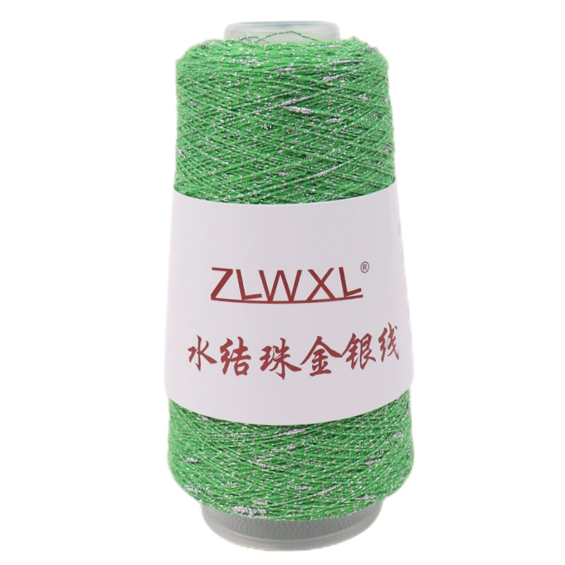 Woven silk threads handmade, 50 gram, gold and silver