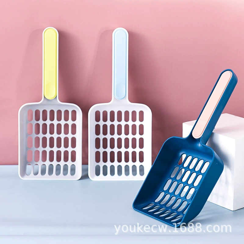 Цветные пластиковые полосы отверстие висит тофу кошачий наполнитель Лопата кошка домашнее животное Лопата