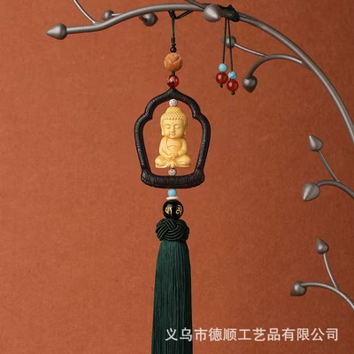 Mirror Decorative Pendant Wholesale, Car hanging - green-buddha