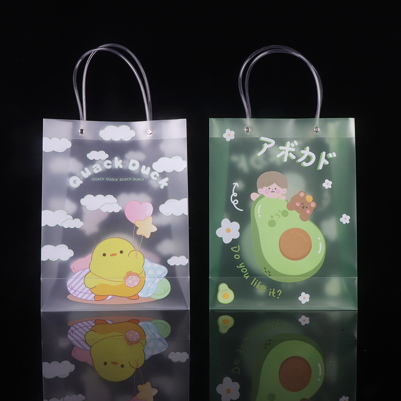 厂家批发磨砂透明PP手提袋塑料手提礼品购物袋透明袋子印logo