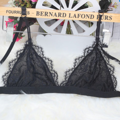 文胸無鋼圈薄模杯背心式蕾絲性感透氣新款三角杯內衣薄款美背背心